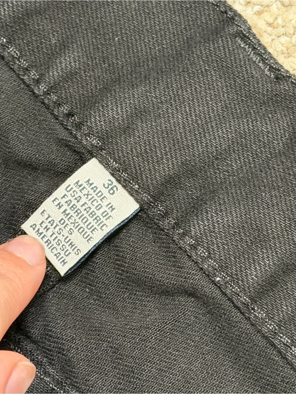 True Religion Men’s Black Jeans Size 36 World Tour